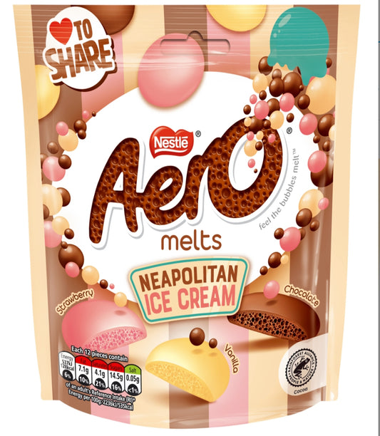 Aero Melts, Neapolitan Ice Cream Chocolates