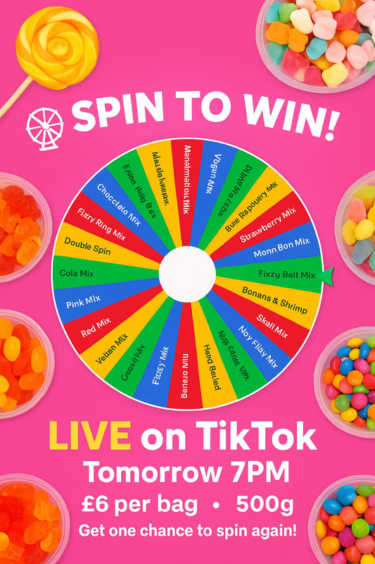 SPIN TO WIN, 500g bag, games night